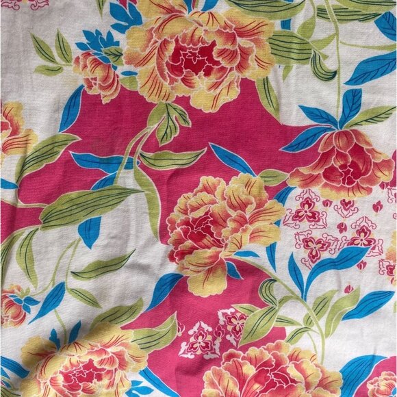 Carolina Blues‎ Skirt Womens 12 Orange Pink Floral Stretch Tropical Pencil Beach - Picture 10 of 10